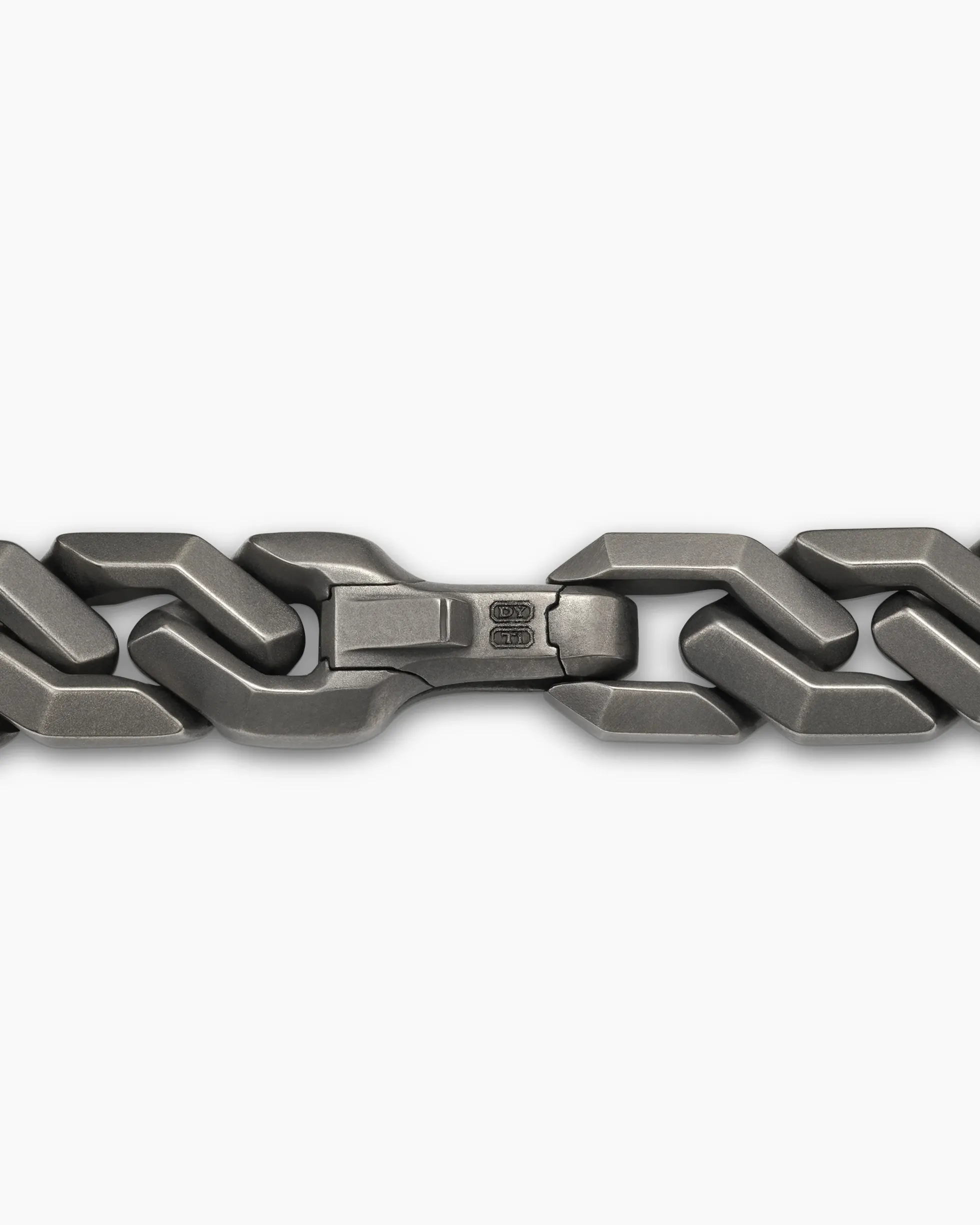 Curb Chain Angular Link Bracelet Anthracite Titanium, 8.7mm