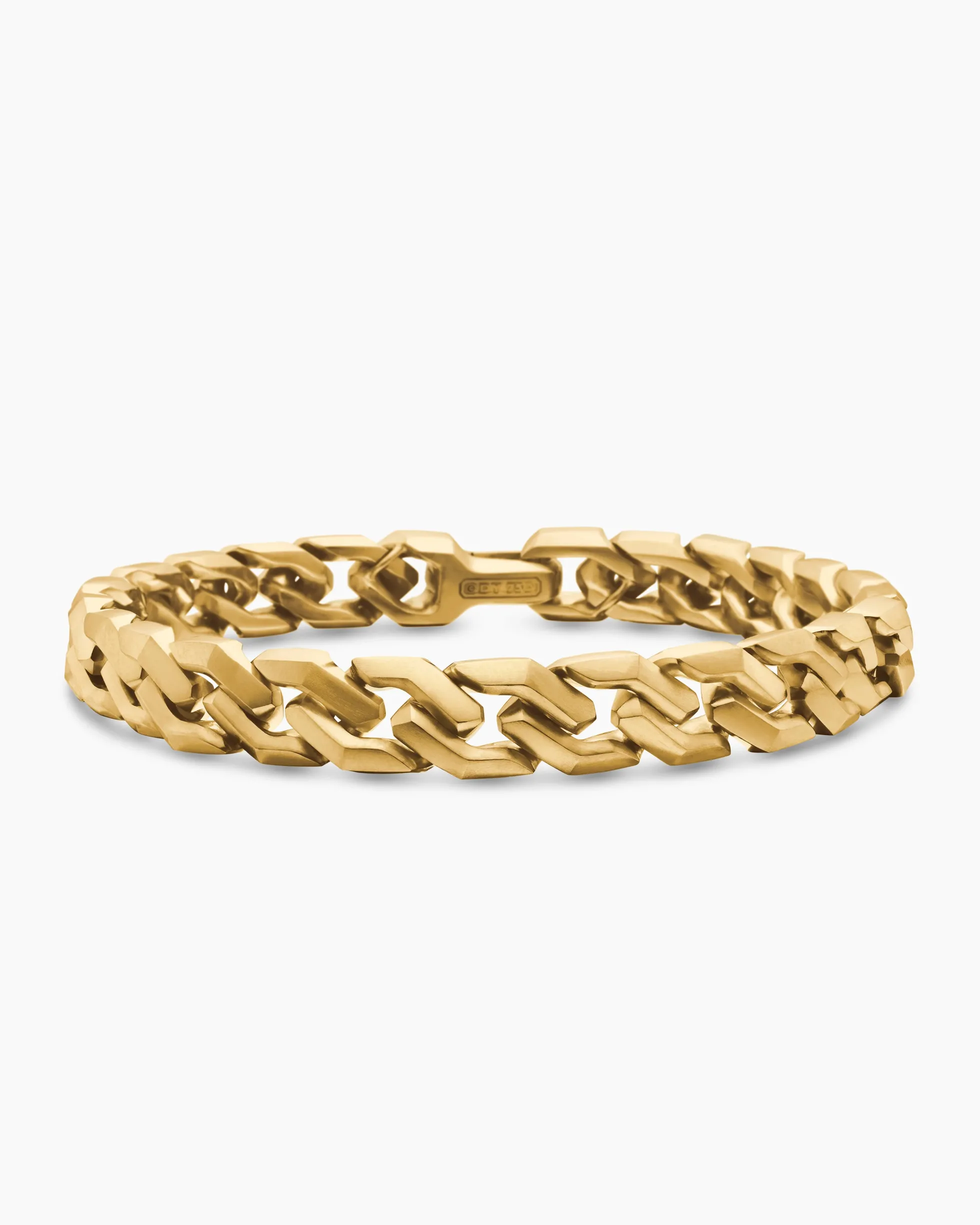 Curb Chain Angular Link Bracelet 18K Yellow Gold, 8.7mm