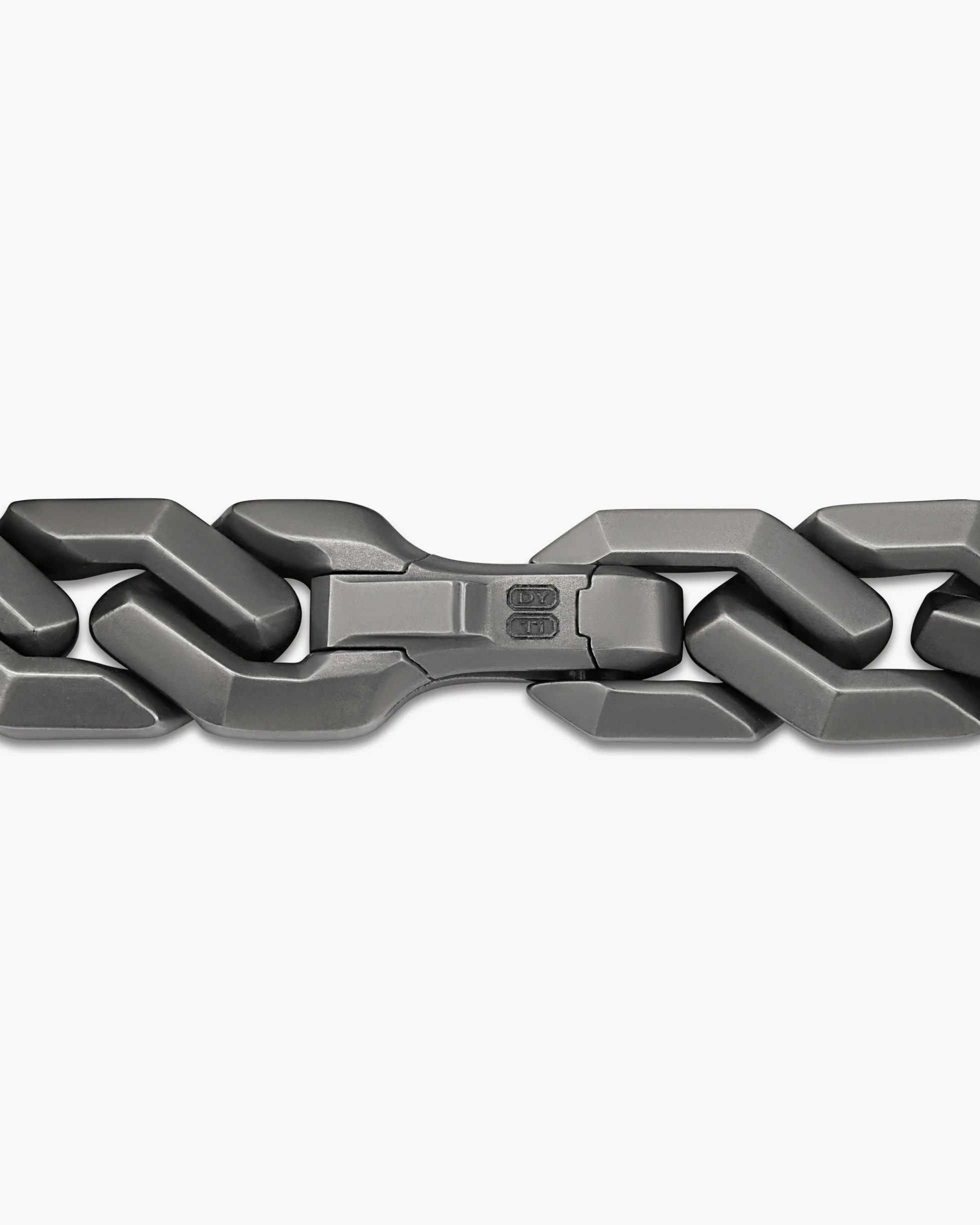 Curb Chain Angular Link Bracelet Anthracite Titanium, 11.5mm