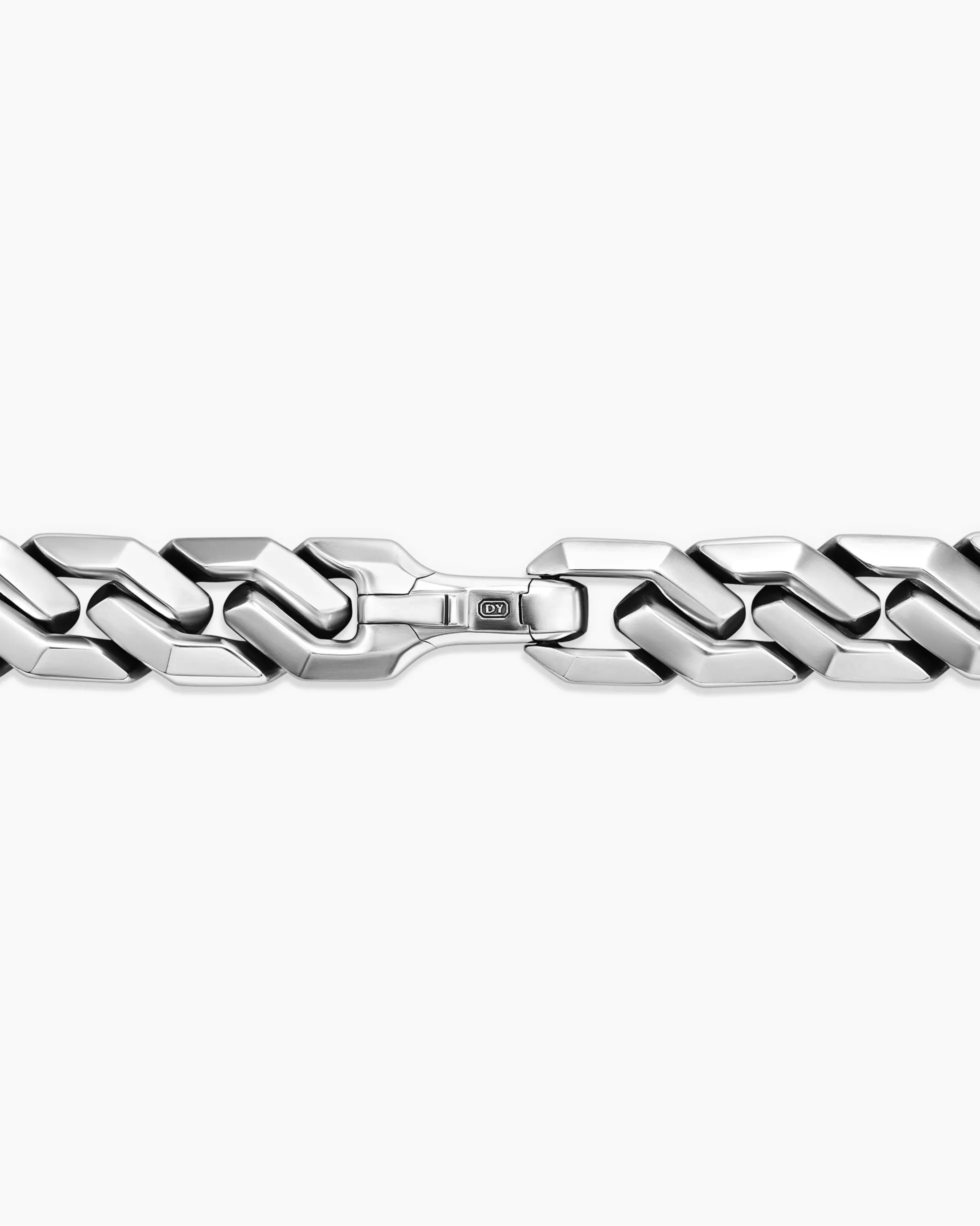 Curb Chain Angular Link Necklace Sterling Silver, 8.7mm