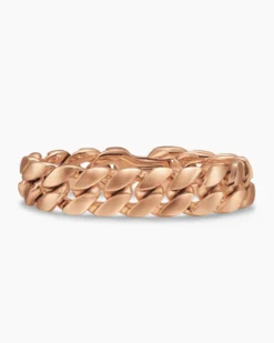 Curb Chain Bracelet 18K Rose Gold, 18mm