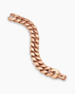 Curb Chain Bracelet 18K Rose Gold, 18mm