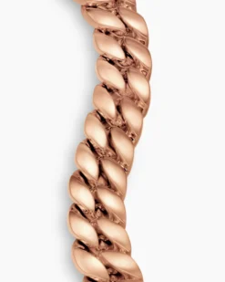 Curb Chain Bracelet 18K Rose Gold, 18mm