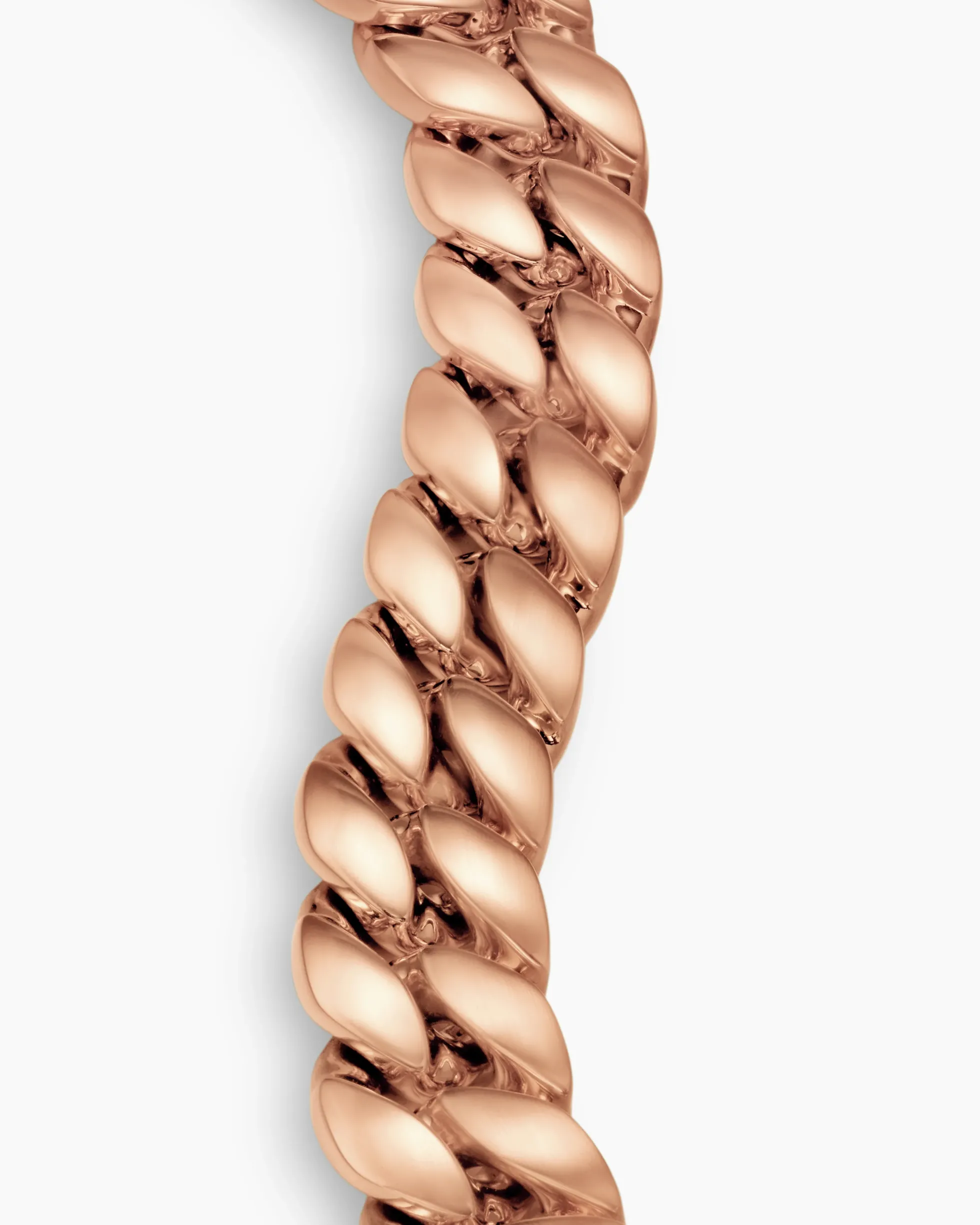 Curb Chain Bracelet 18K Rose Gold, 18mm