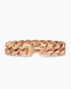 Curb Chain Bracelet 18K Rose Gold, 18mm