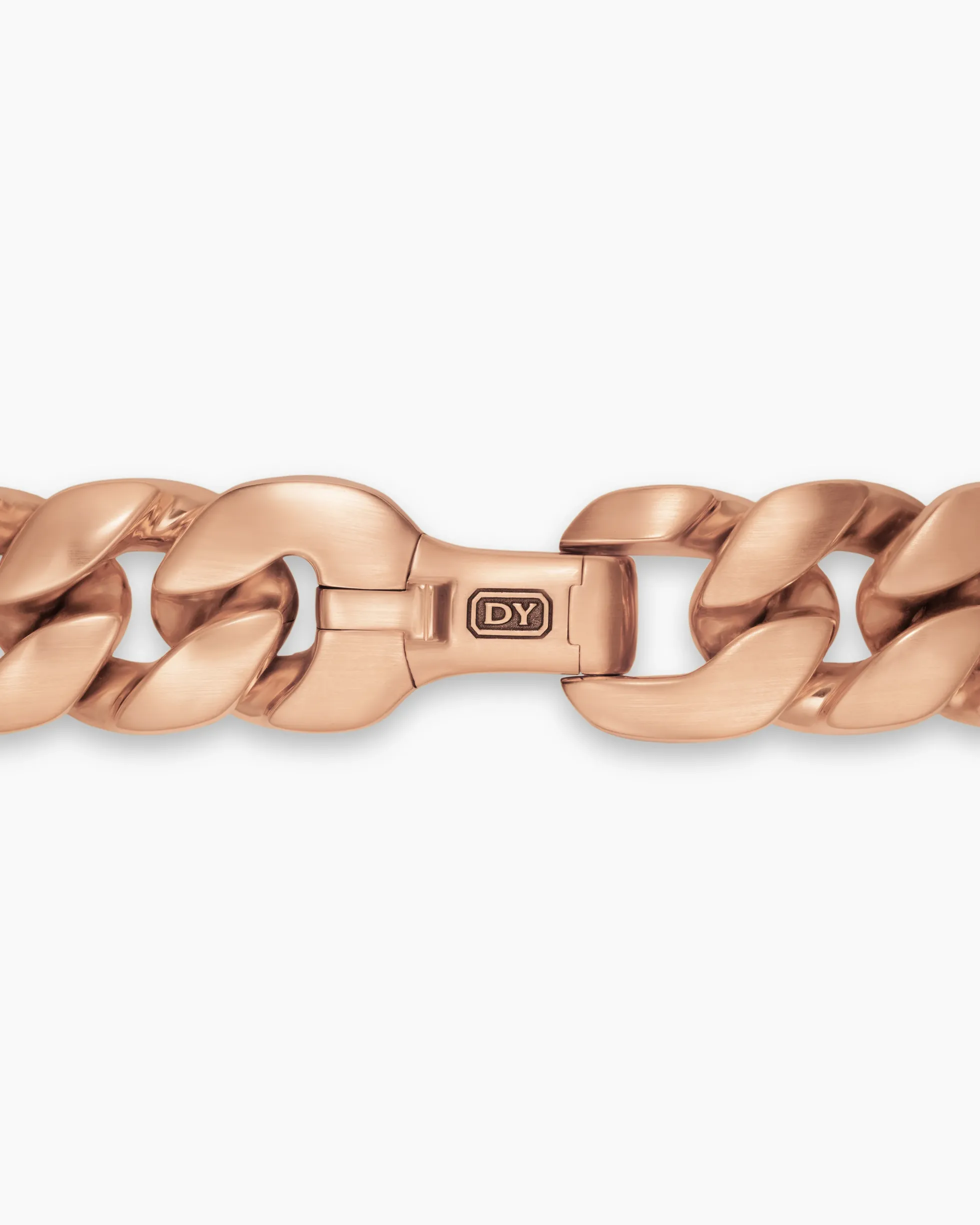 Curb Chain Bracelet 18K Rose Gold, 18mm