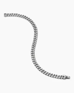Curb Chain Bracelet Platinum, 6mm