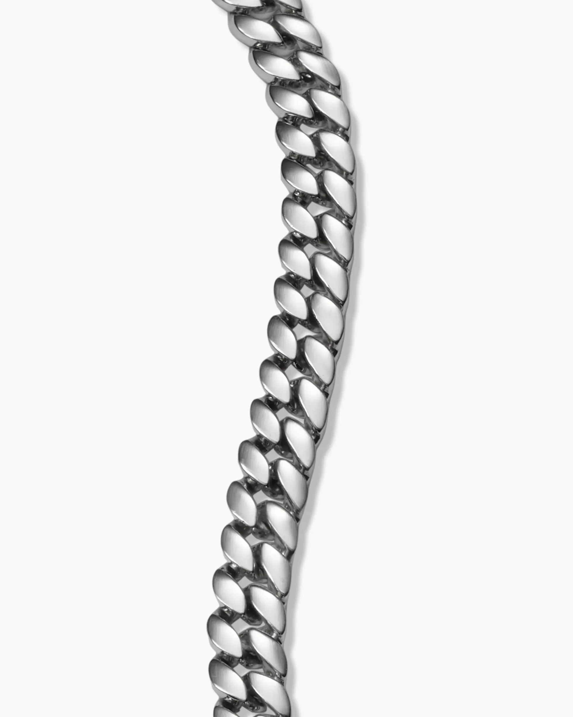 Curb Chain Bracelet Platinum, 6mm