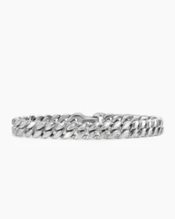 Curb Chain Bracelet Platinum, 8mm