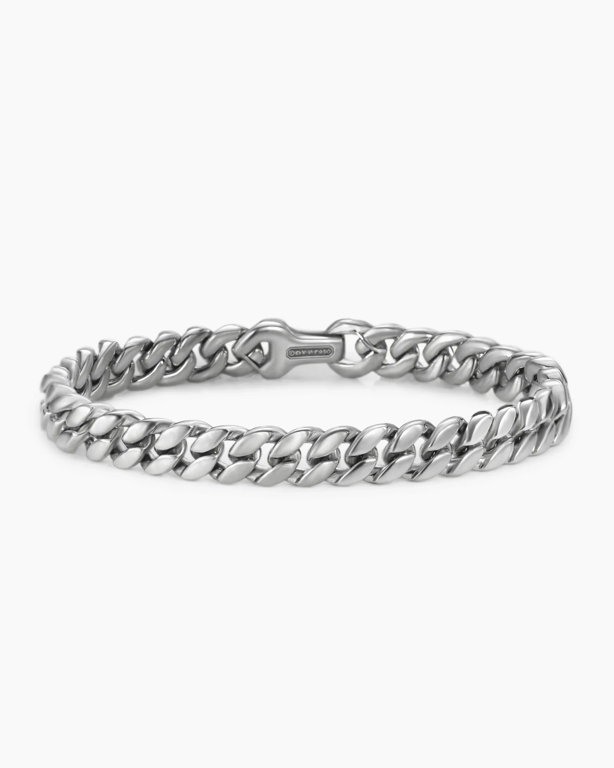 Curb Chain Bracelet Platinum, 8mm