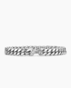 Curb Chain Bracelet Platinum, 8mm