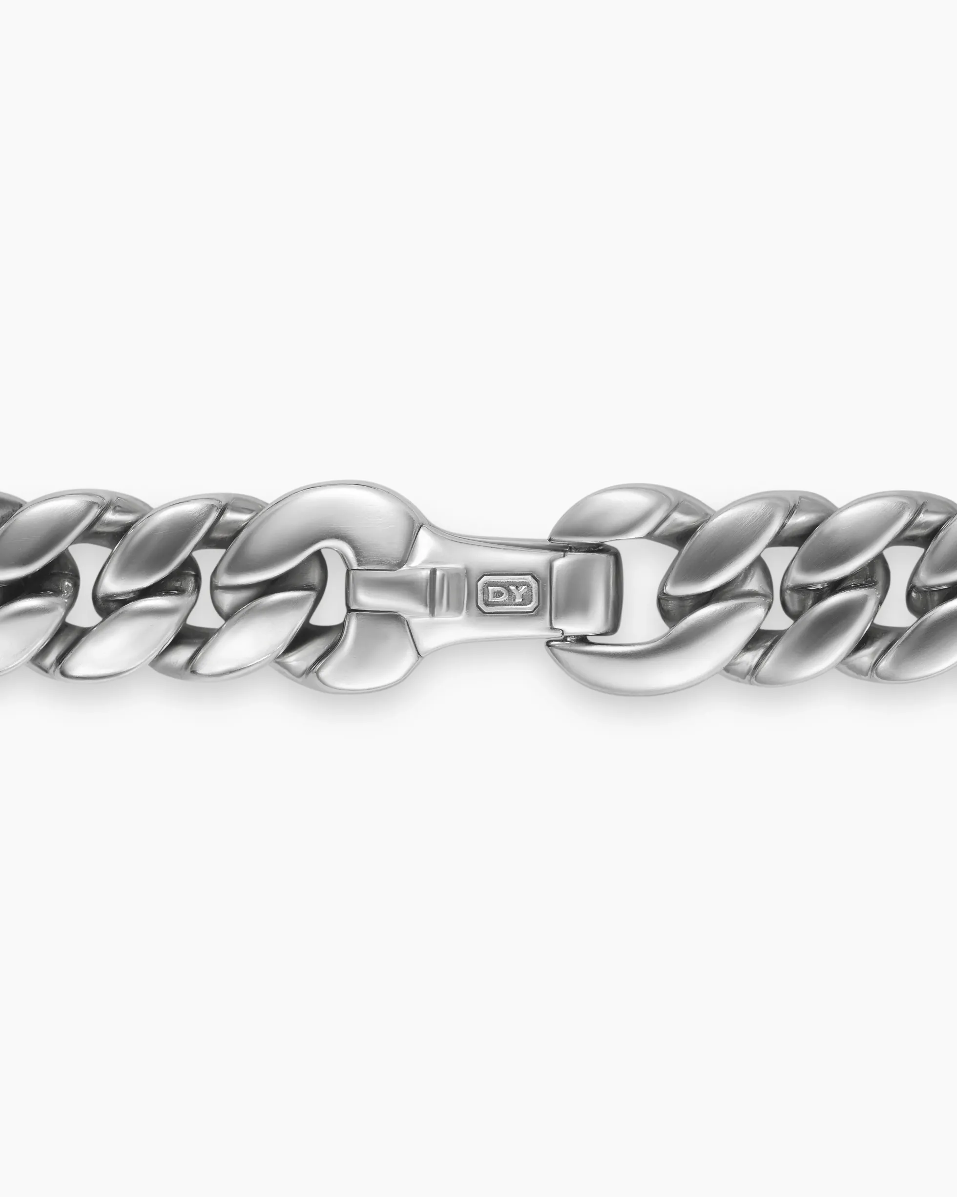 Curb Chain Bracelet Platinum, 8mm