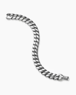 Curb Chain Bracelet Platinum, 11.5mm