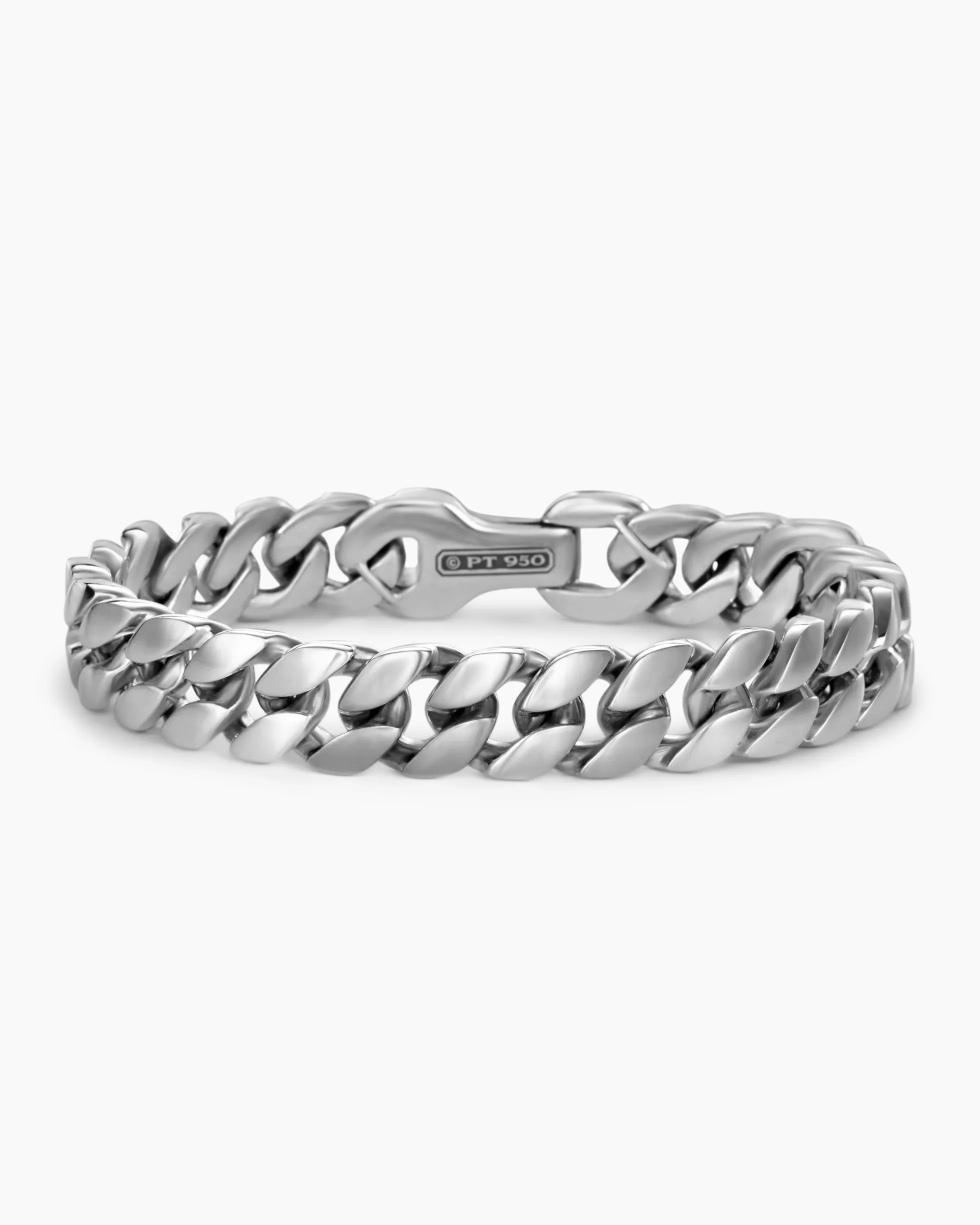 Curb Chain Bracelet Platinum, 11.5mm