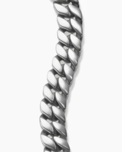 Curb Chain Bracelet Platinum, 11.5mm