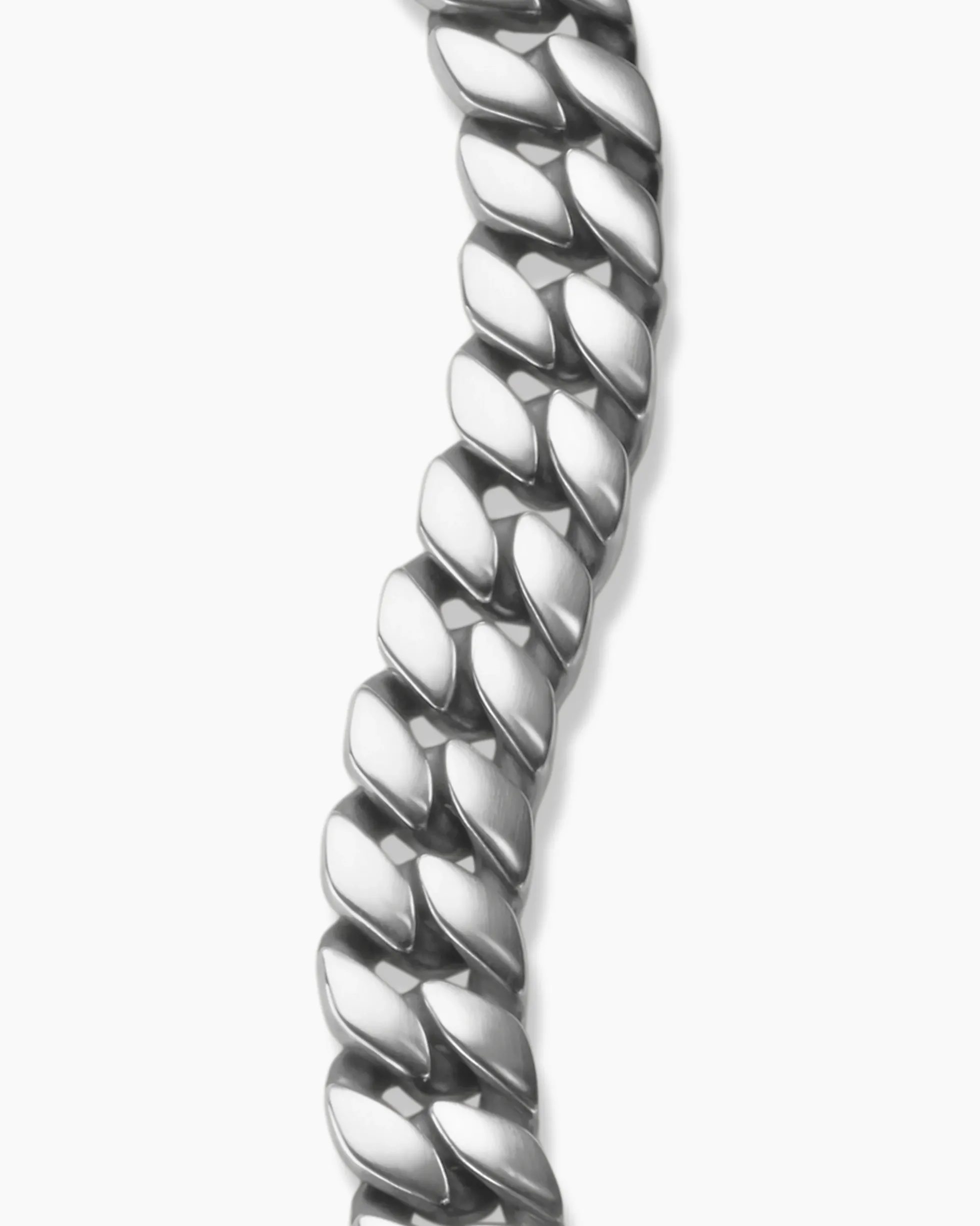Curb Chain Bracelet Platinum, 11.5mm