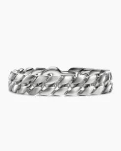 Curb Chain Bracelet Platinum, 14.5mm