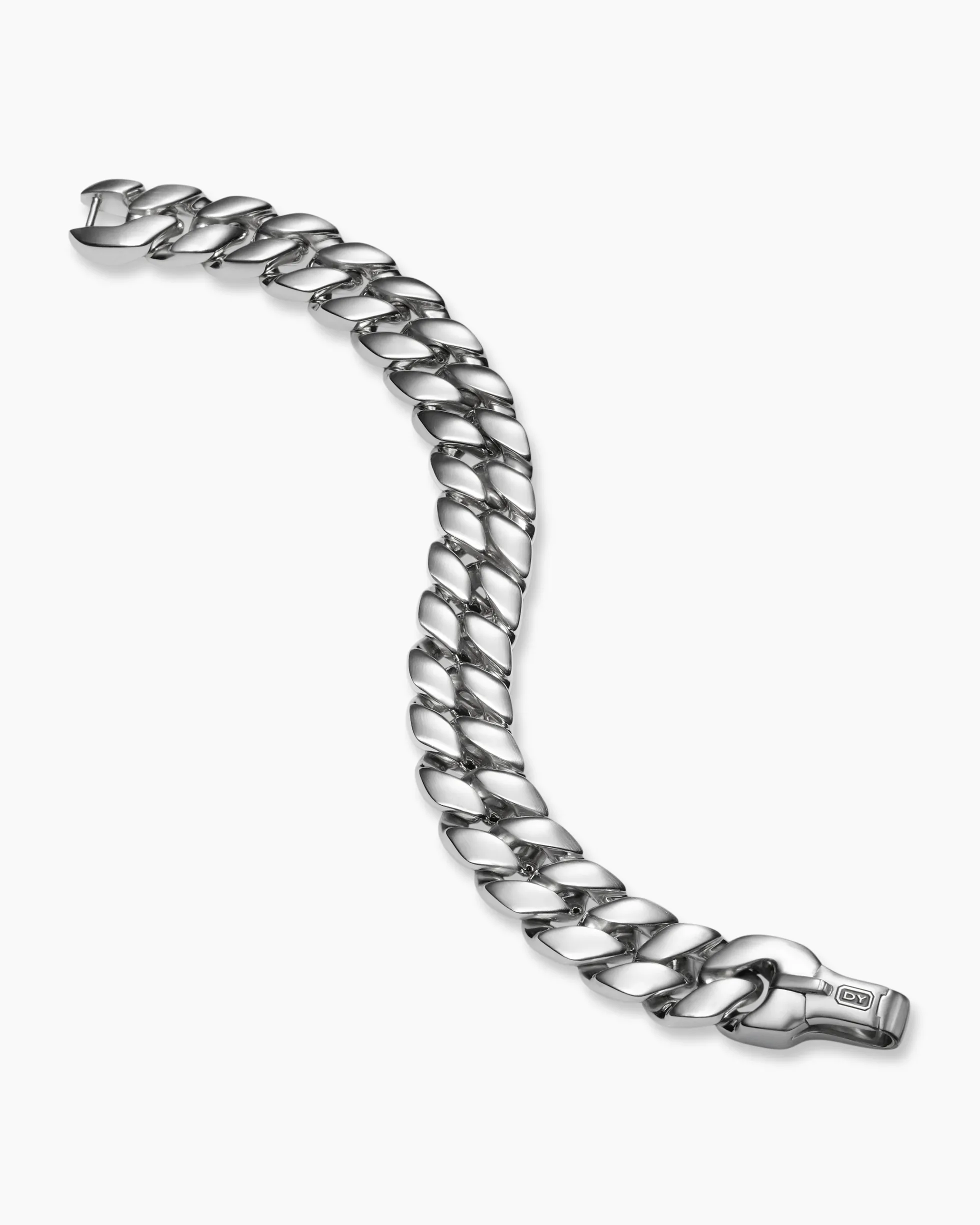 Curb Chain Bracelet Platinum, 14.5mm