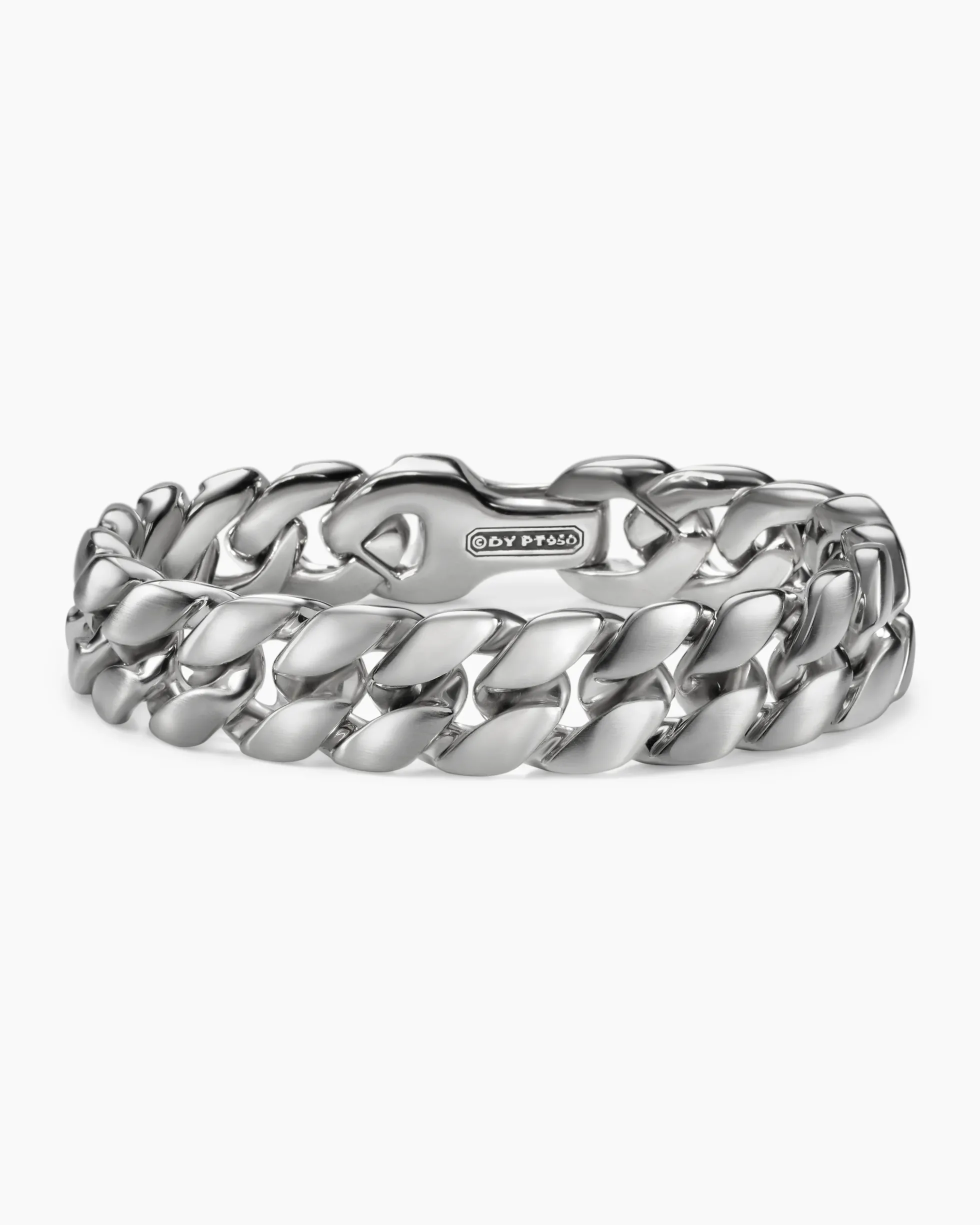 Curb Chain Bracelet Platinum, 14.5mm