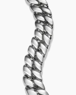 Curb Chain Bracelet Platinum, 14.5mm