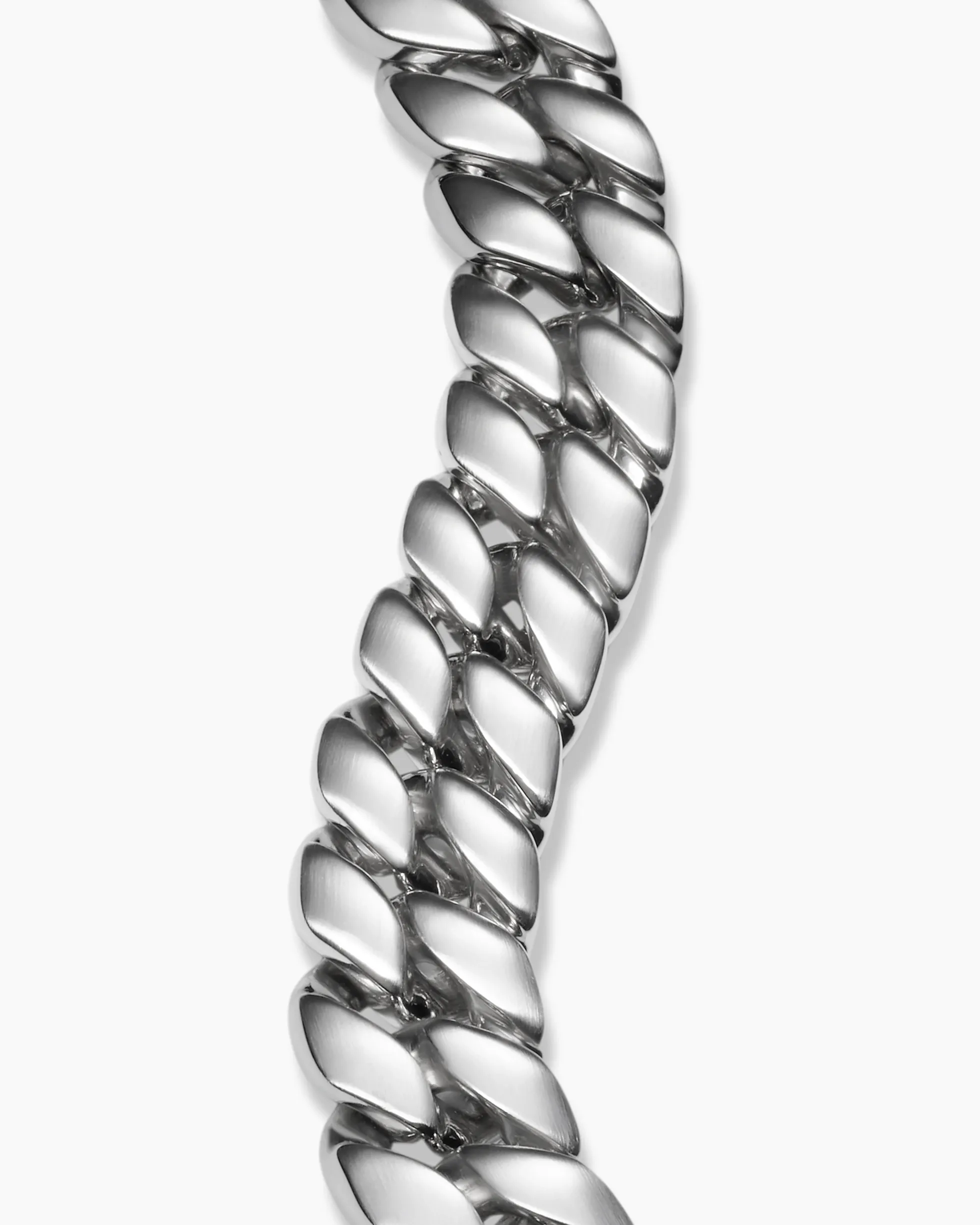 Curb Chain Bracelet Platinum, 14.5mm