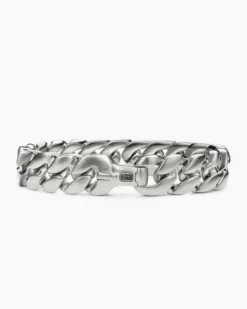 Curb Chain Bracelet Platinum, 14.5mm