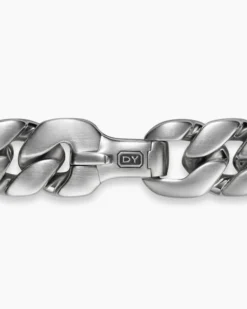 Curb Chain Bracelet Platinum, 14.5mm