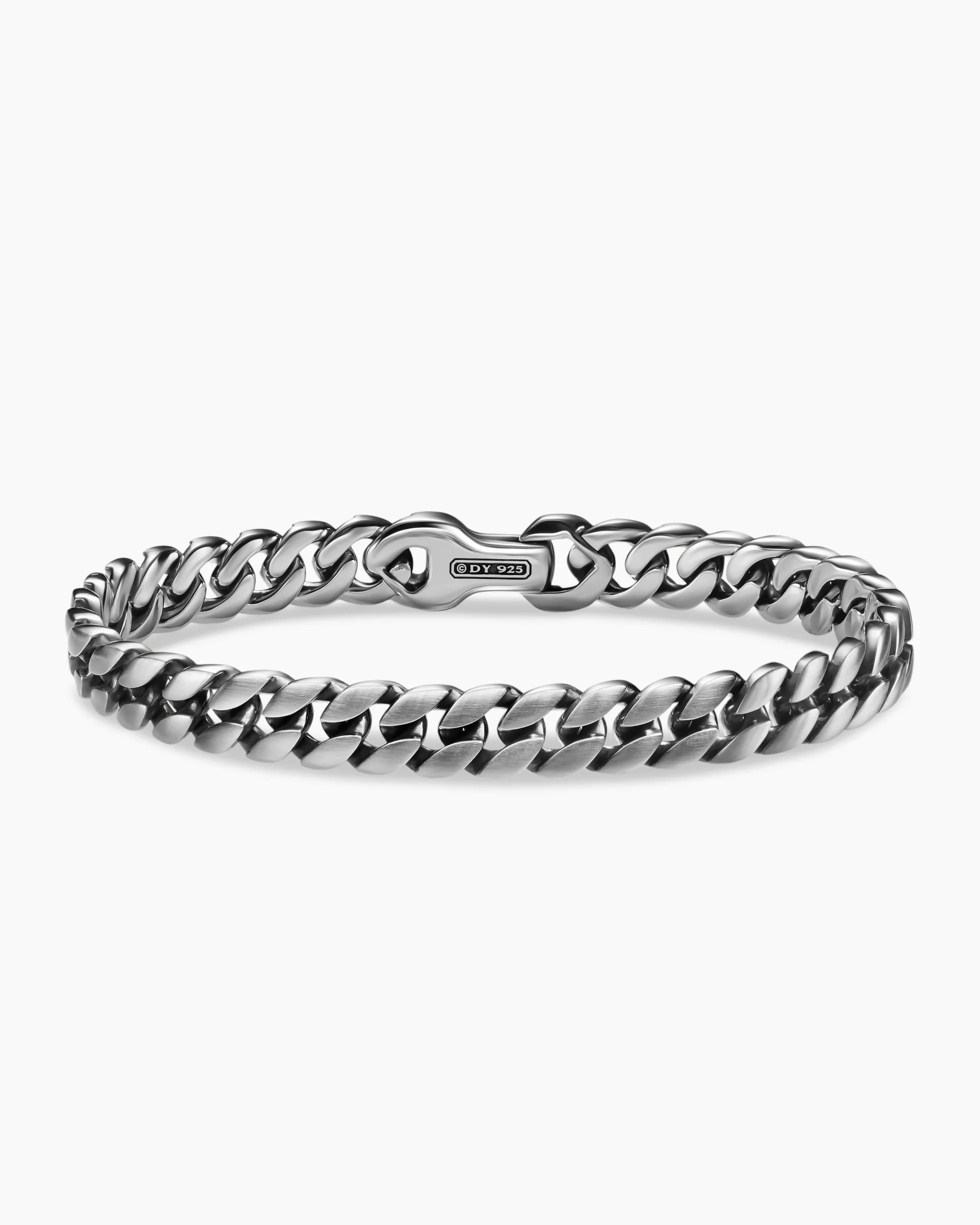Curb Chain Bracelet Sterling Silver, 8mm