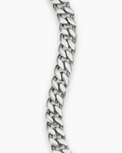 Curb Chain Bracelet Sterling Silver, 8mm