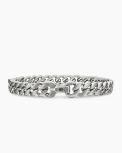 Curb Chain Bracelet Sterling Silver, 8mm