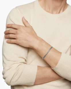 Curb Chain Bracelet Sterling Silver, 6mm