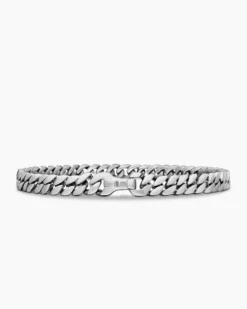 Curb Chain Bracelet Sterling Silver, 6mm