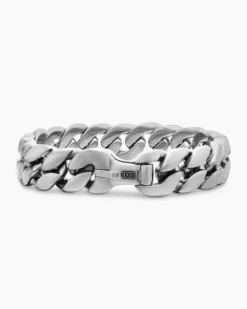 Curb Chain Bracelet Sterling Silver, 14.5mm