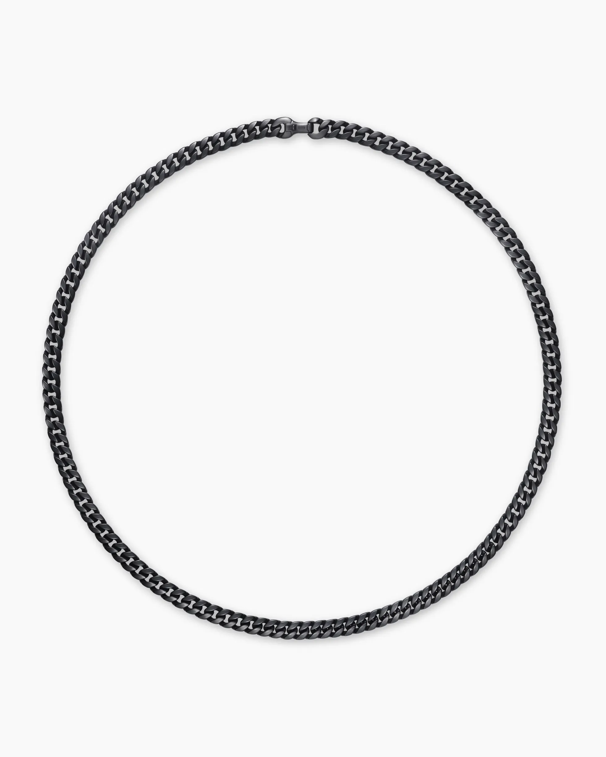 Curb Chain Necklace Black Titanium, 8mm
