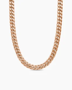 Curb Chain Necklace 18K Rose Gold, 11.5mm