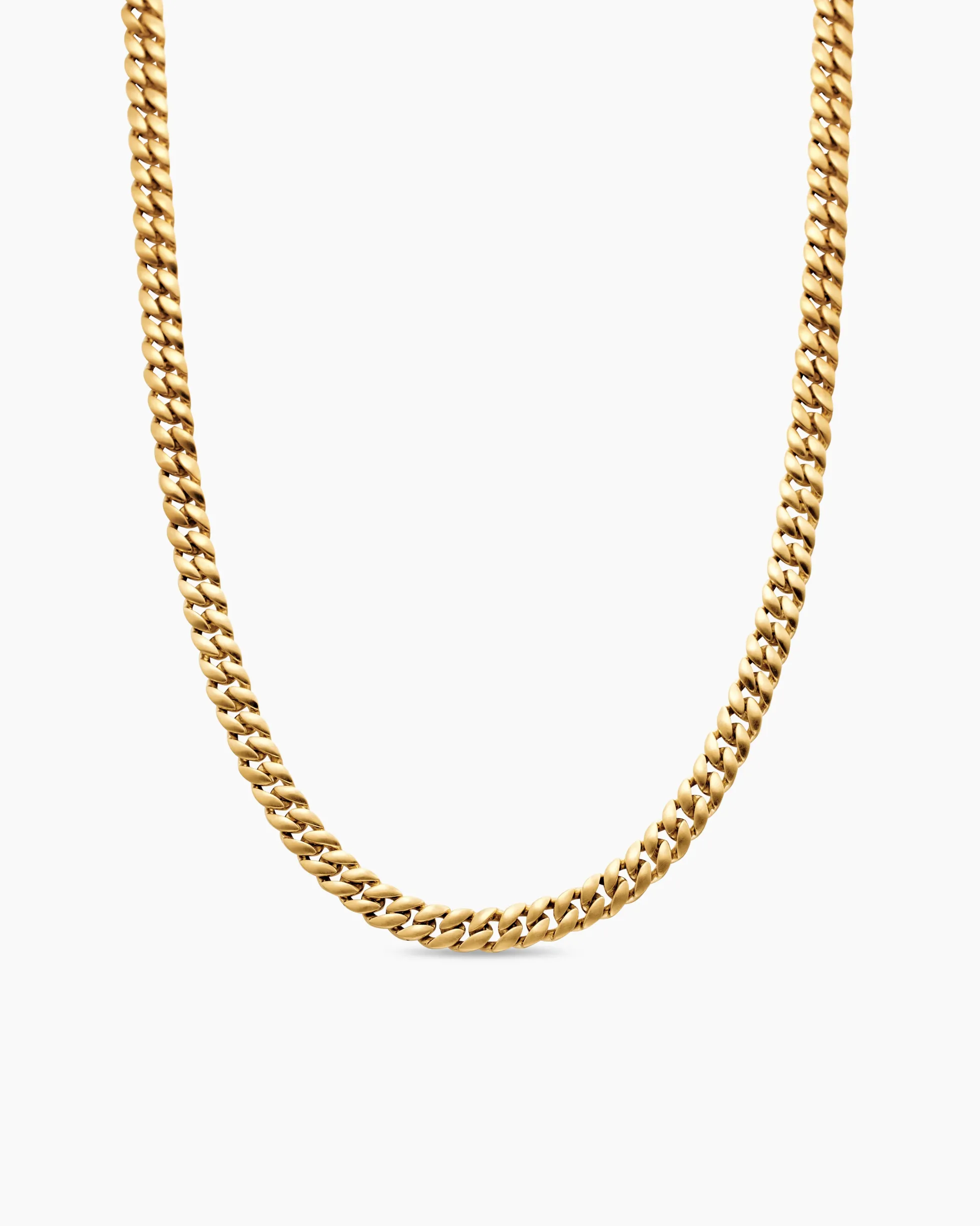 Curb Chain Necklace 18K Yellow Gold, 6mm