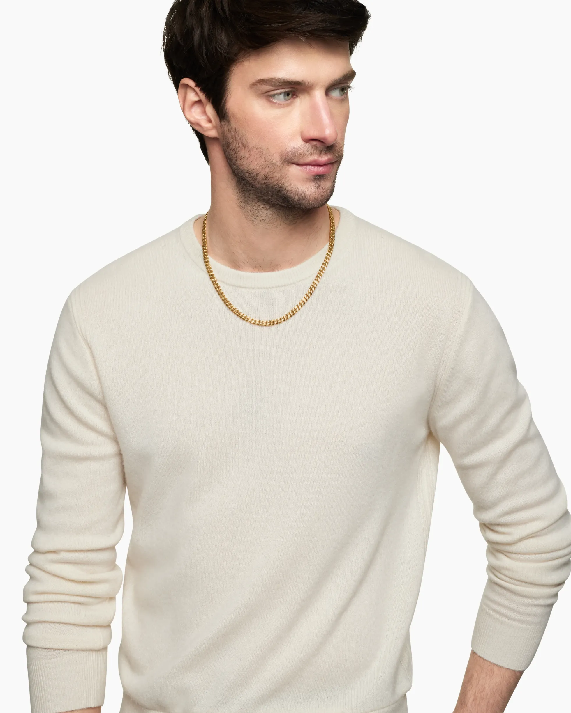 Curb Chain Necklace 18K Yellow Gold, 6mm