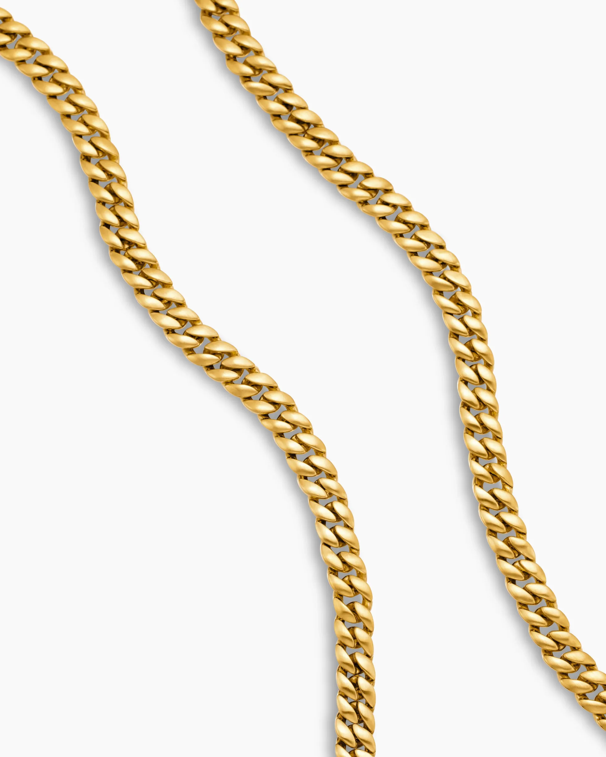 Curb Chain Necklace 18K Yellow Gold, 6mm