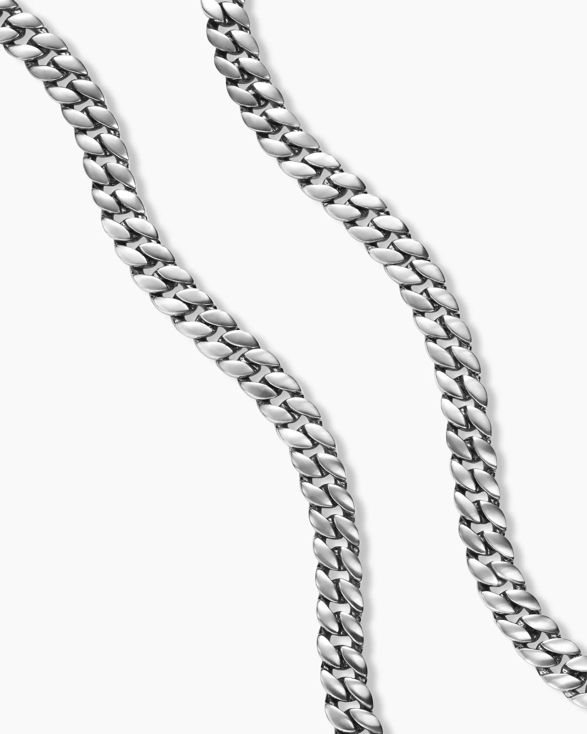 Curb Chain Necklace Platinum, 6mm