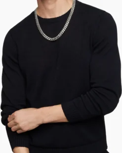 Curb Chain Necklace Platinum, 11.5mm