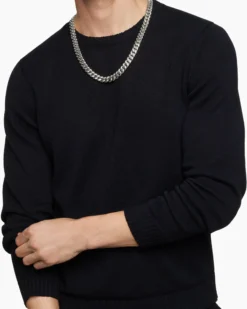 Curb Chain Necklace Platinum, 11.5mm