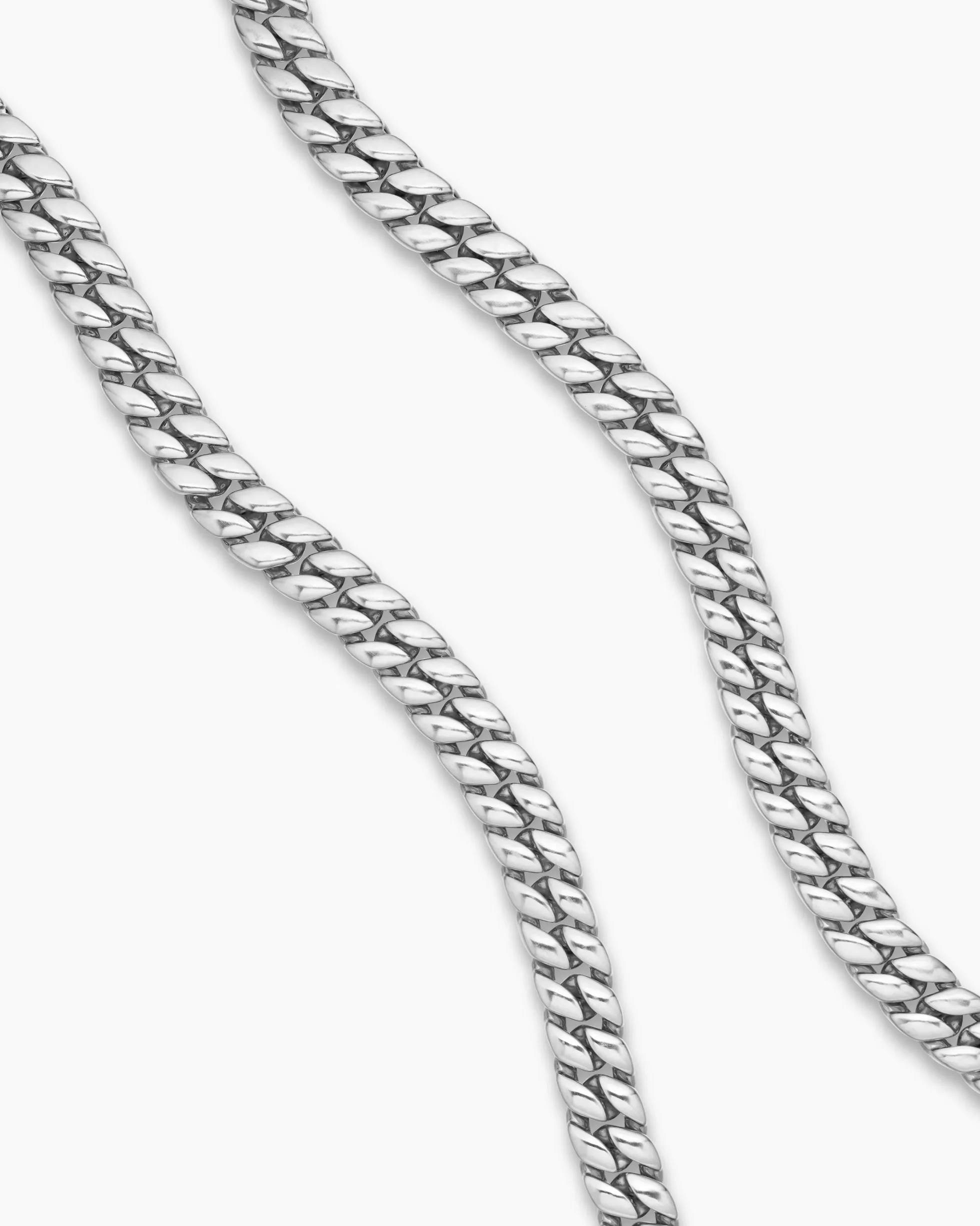 Curb Chain Necklace Platinum, 11.5mm