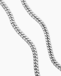 Curb Chain Necklace Platinum, 8mm