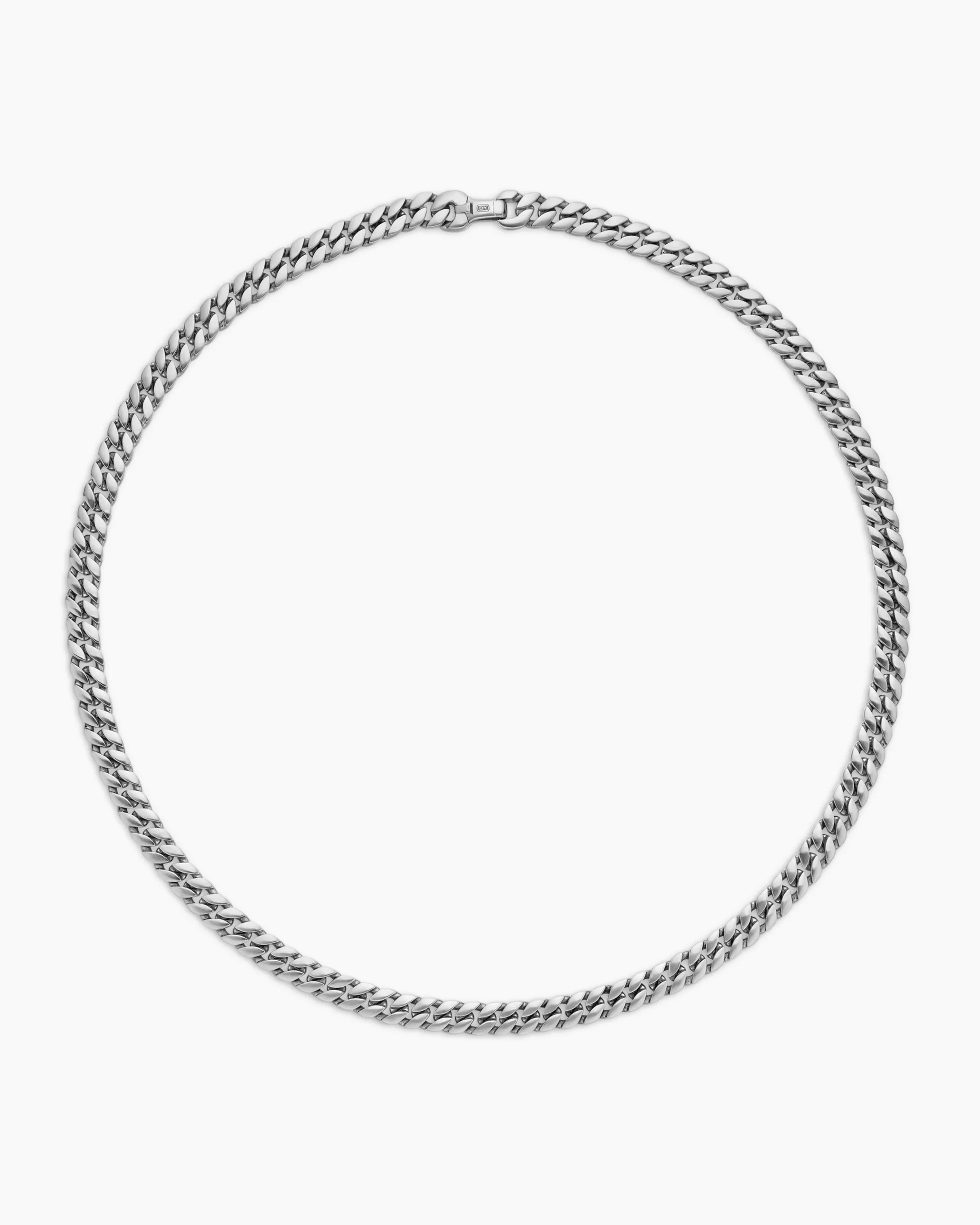 Curb Chain Necklace Platinum, 8mm