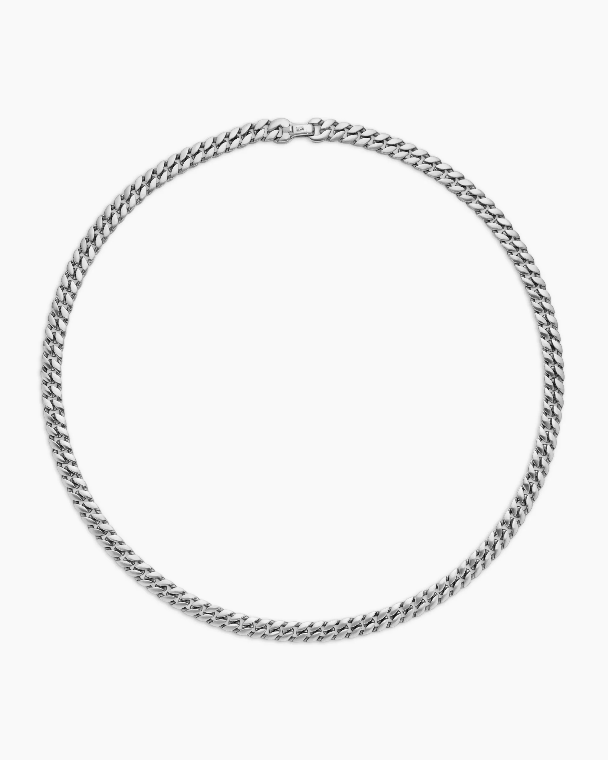 Curb Chain Necklace Platinum, 8mm