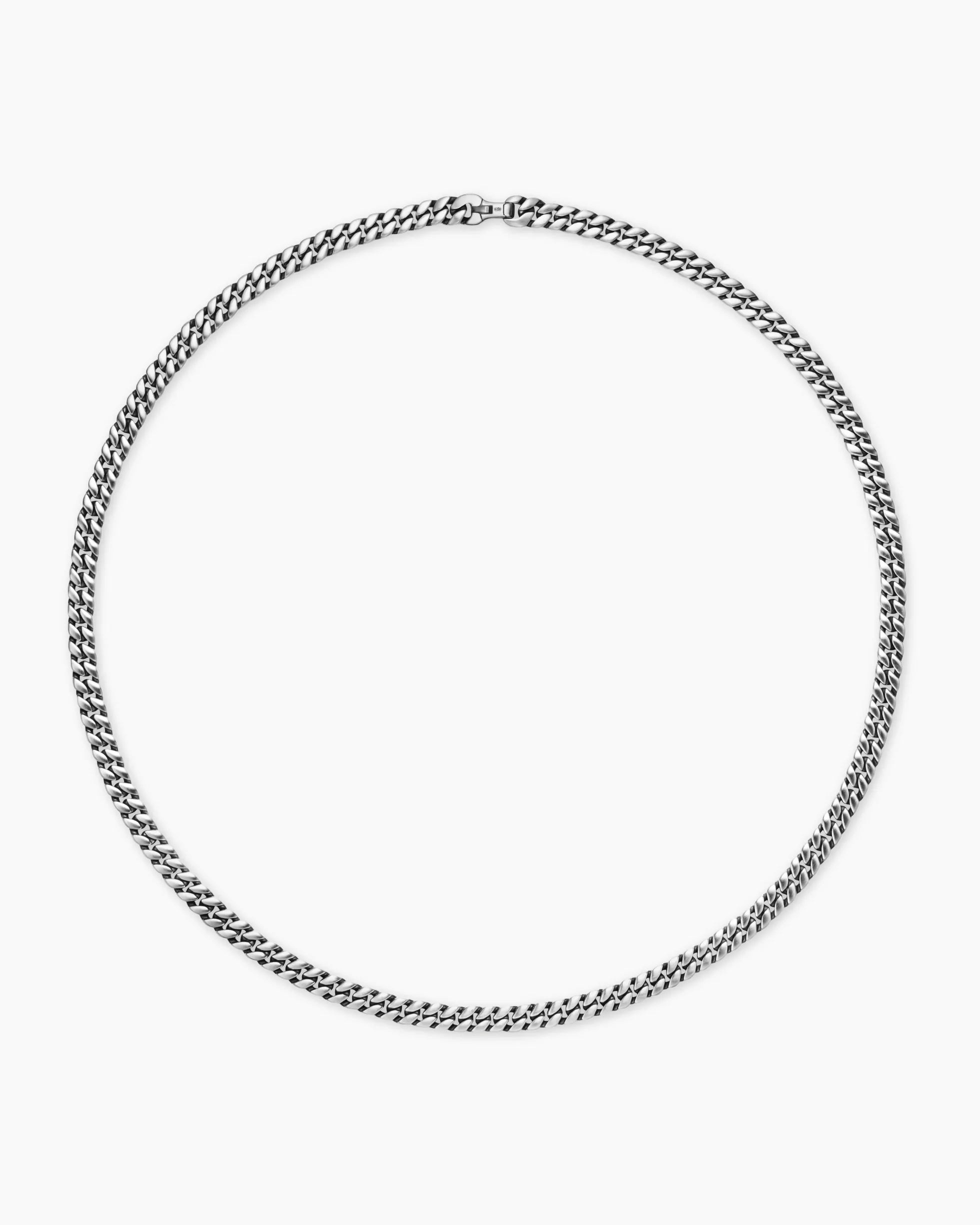 Curb Chain Necklace Sterling Silver, 6mm