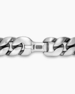 Curb Chain Necklace Sterling Silver, 18mm