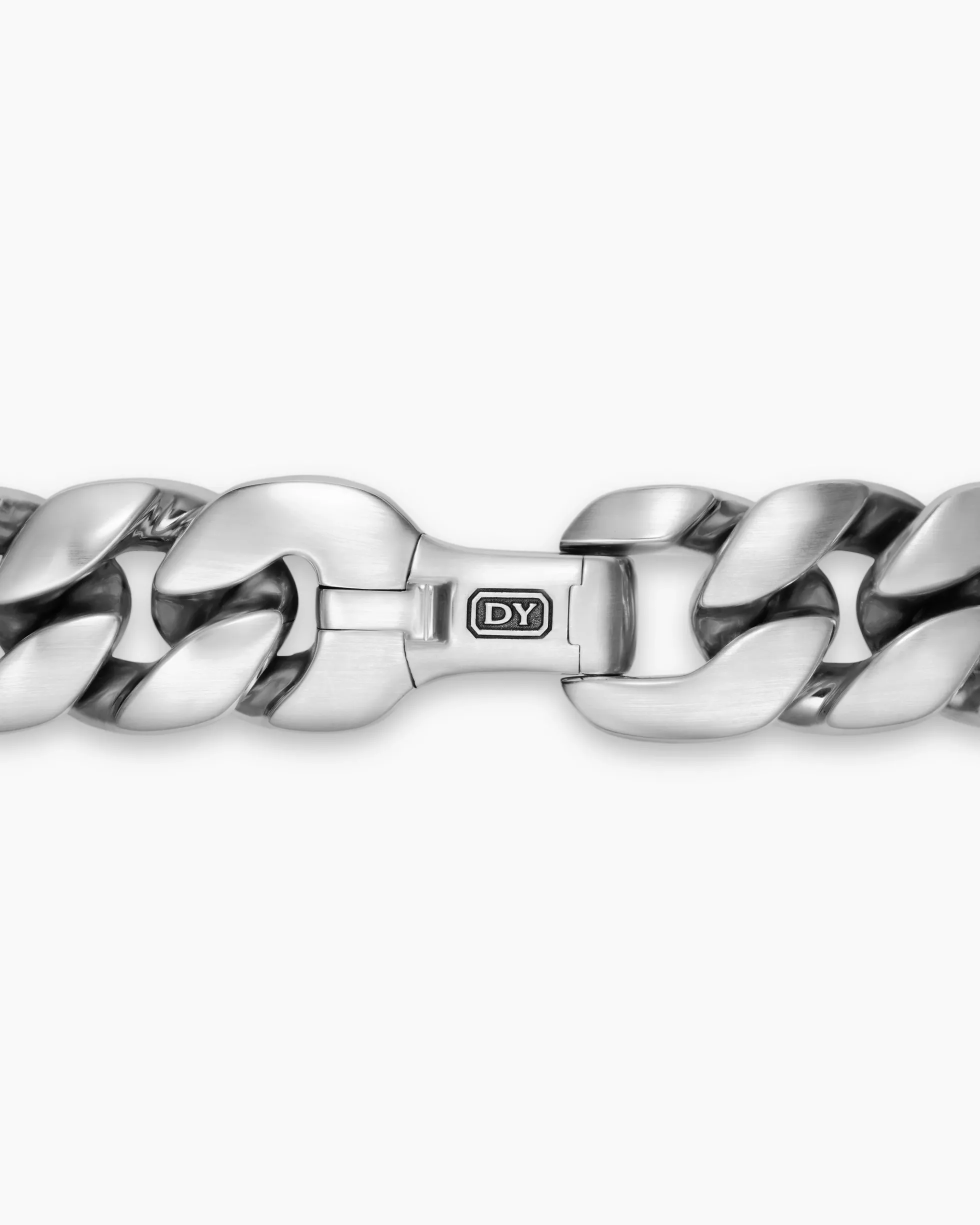 Curb Chain Necklace Sterling Silver, 18mm