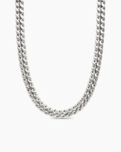Curb Chain Necklace Sterling Silver, 11.5mm