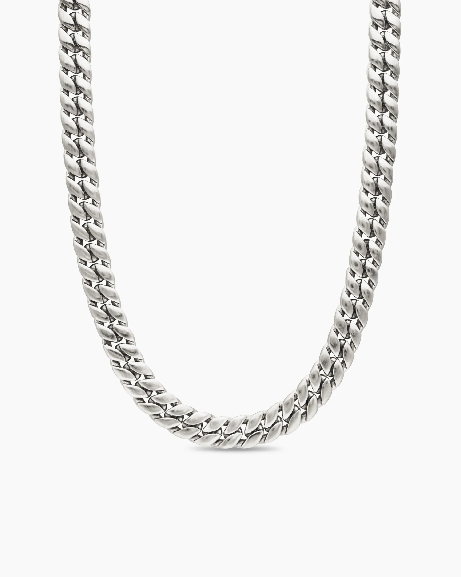 Curb Chain Necklace Sterling Silver, 11.5mm